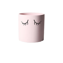 Load image into Gallery viewer, Ceramic Abstract Eyelashes Round Flower Pot Indoor Cactus Succulent Art Flower Pot