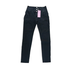Load image into Gallery viewer, Black Women Button Up Hip Raise High Waist Jeans