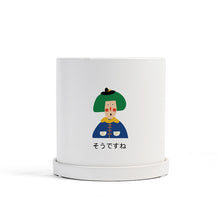 Load image into Gallery viewer, Matte Straight Personality Indoor Ceramic Flowerpot