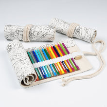 Load image into Gallery viewer, Creative Pencil Case Pencil Case Plain Starry Sky Pen Curtain Roll Pencil Case Color Lead Sketch