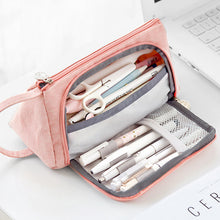 Load image into Gallery viewer, Korean Style Simple Candy Color Student Canvas Large-capacity Pencil Case