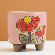 Load image into Gallery viewer, Personality Small Ceramic Stoneware Relief Hand-painted Succulent Flower Pot