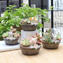 Load image into Gallery viewer, Wooden Basin Resin Ornaments Micro Landscape Garden Decoration