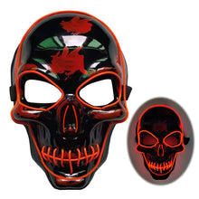 Load image into Gallery viewer, Halloween Skeleton Mask LED Glow Scary Mask
