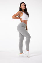 Load image into Gallery viewer, Shascullfites melody cotton bum lifting leggings booty shaping gray push up pants women
