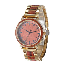 Load image into Gallery viewer, Waterproof Steel Chamber Wood Business Quartz Watch
