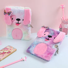 Load image into Gallery viewer, Little Princess With Lock Notebook Cute Cartoon Girl Heart Creative Code Book
