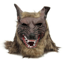 Load image into Gallery viewer, Halloween Masquerade Bar Decoration Cool Shape Vinyl Wolf Head Mask Hood
