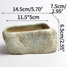 Load image into Gallery viewer, Antique Succulents Flower Pot Creative Ceramic Pot Rectangle
