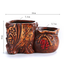 Load image into Gallery viewer, Retro Fortune Tree Ceramic Flower Pot Desktop Pendulum

