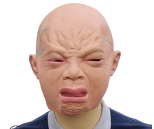 Load image into Gallery viewer, Crying Mask Funny S Y Angry Baby Face Latex Mask Headgear Halloween
