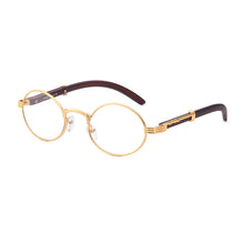 Load image into Gallery viewer, Retro Wood-like Sunglasses Small Round Frame
