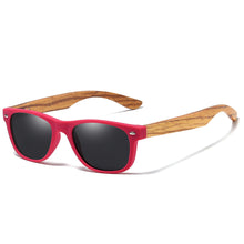 Load image into Gallery viewer, Childrens Natural Wood Frame Colorful Polarized Sunglasses
