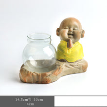 Load image into Gallery viewer, Glass Transparent Water Cultivation Green Dish Ware Flower Pot
