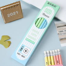 Load image into Gallery viewer, Hexagonal Rod Log Pencil With Leather Eraser
