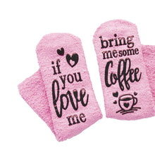 Load image into Gallery viewer, Casual Women's Letter Printed Coral Fleece Cake Socks
