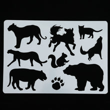 Load image into Gallery viewer, Hollow Painting Template Animal Theme Inkjet Graffiti Template
