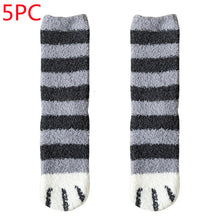 Load image into Gallery viewer, Women's Coral Fleece Cat Paw Pattern Kawaii Thick Warm Socks
