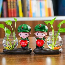 Load image into Gallery viewer, Vase Living Room Flower Arrangement Ornaments Transparent Glassware
