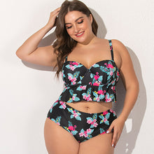 Load image into Gallery viewer, Fat woman gathers split boxer bikini
