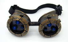 Load image into Gallery viewer, BadBoyStudio steampunk glasses cyber glow mask gas mask
