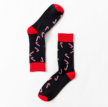 Load image into Gallery viewer, Geometric stockings, contrast color men's cotton socks
