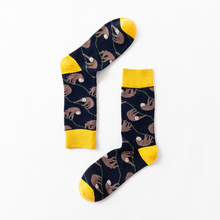 Load image into Gallery viewer, Geometric stockings, contrast color men's cotton socks

