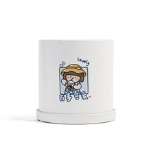 Load image into Gallery viewer, Matte Straight Personality Indoor Ceramic Flowerpot
