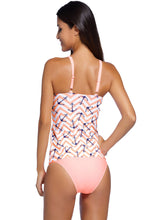 Load image into Gallery viewer, Buttonhole neckline split swimsuit swimsuit
