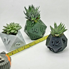 Load image into Gallery viewer, 3D Printed Plant Pot Table Top RPG Dice Succulent Planter Set Home Decoration Multifunction Garden Flower Pot
