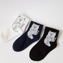 Load image into Gallery viewer, Cat socks cotton hip hop street wind socks
