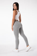 Load image into Gallery viewer, Shascullfites melody cotton bum lifting leggings booty shaping gray push up pants women
