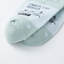 Load image into Gallery viewer, Cotton socks, spring and summer, new cartoon cat boat socks, sweat-absorbent breathable socks
