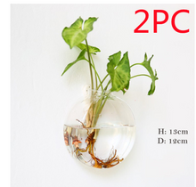 Load image into Gallery viewer, Fashion Wall Hanging Glass Flower Vase Terrarium Wall Fish Tank Aquarium Container Flower Planter Pots Home Garden Decoration
