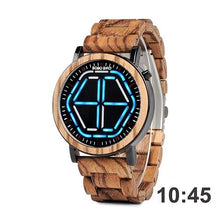 Load image into Gallery viewer, Bamboo LED Display Night Vision Digital Watch

