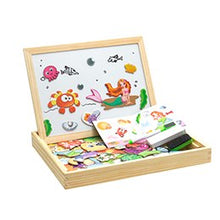 Load image into Gallery viewer, Wooden Magnetic Puzzle Toys Children 3D Puzzle Box Figure Animals Circus Writing Drawing Board Learning Education Toys For Kids
