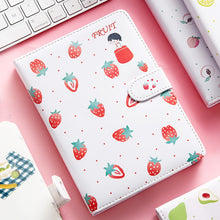Load image into Gallery viewer, Fruit Print Notebook Planner Magnetic Buckle PU NoteBook Yearly Agenda Color Illustration Daily Plan Kawaii Stationery
