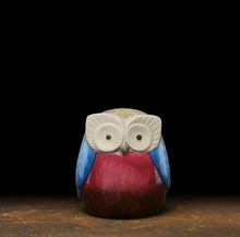 Load image into Gallery viewer, Ceramic owl ornament decoration

