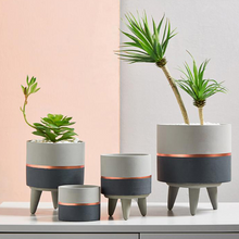 Load image into Gallery viewer, Nordic Minimalist Cement Breathable Flower Pot Home Balcony Decorations
