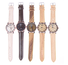 Load image into Gallery viewer, Leather Wood Bracelet Watch
