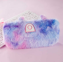 Load image into Gallery viewer, Gradient color plush pencil case
