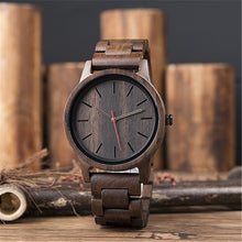 Load image into Gallery viewer, Wood quartz watch
