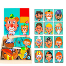 Load image into Gallery viewer, Wooden Magnetic Puzzle Toys Children 3D Puzzle Box Figure Animals Circus Writing Drawing Board Learning Education Toys For Kids

