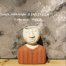 Load image into Gallery viewer, Happy House Art Portrait Sculpture Flower Pot Flower Vessel

