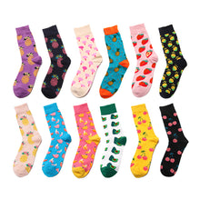 Load image into Gallery viewer, Men's and women's high-length flower long socks
