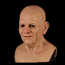 Load image into Gallery viewer, Old man mask white hair white beard headgear halloween
