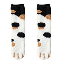 Load image into Gallery viewer, Women's Coral Fleece Cat Paw Pattern Kawaii Thick Warm Socks
