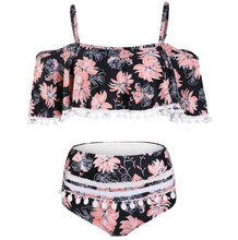 Load image into Gallery viewer, High-waist ruffled swimsuit
