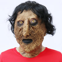 Load image into Gallery viewer, Latex Horror Face Halloween Mask With Black
