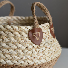 Load image into Gallery viewer, Crafts Seaweed Decoration Straw Bag Flower Pot Container Home Furnishing

